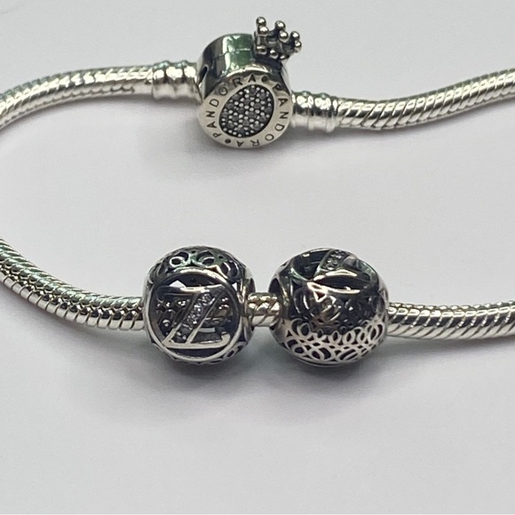 Sterling Silver Vintage Letter Z Charm - Picture 6 of 6